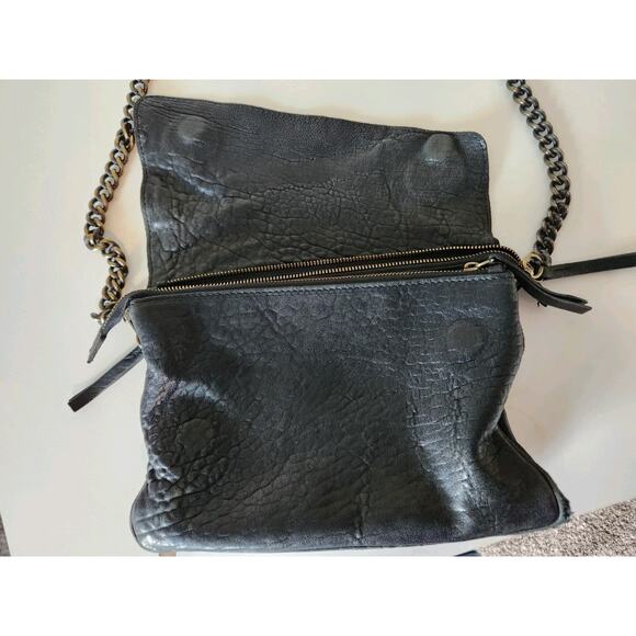 Maxon Collection Black ITALIAN NAPPA LEATHER Crossbody w Strap bag purse - Picture 2 of 12